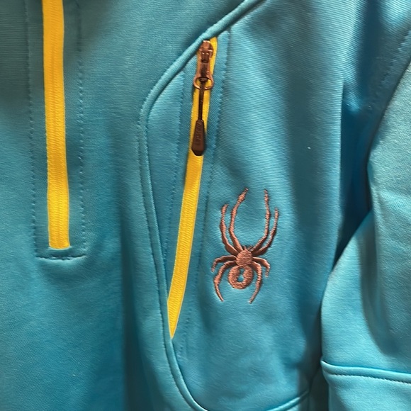 Spyder unisex  warm ski layer in teal/blue, size S in great condition - Picture 2 of 2